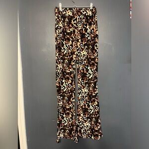 Cheetah Bell Bottom Pants